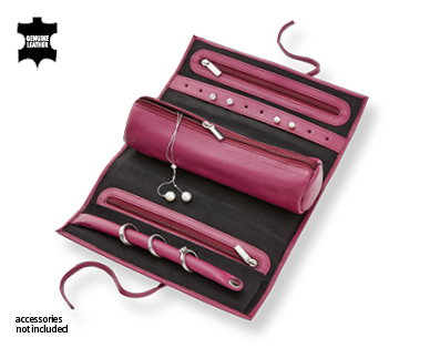 LEATHER TRAVEL JEWELLERY CASE