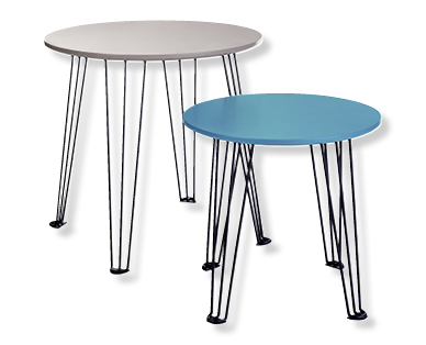 Table d'appoint avec pieds en métal