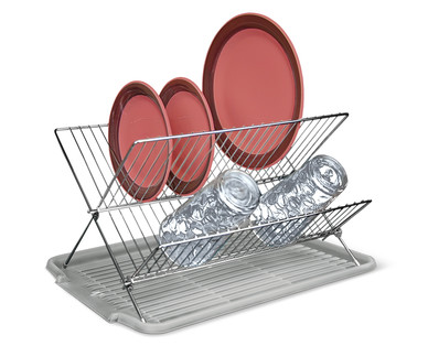 Crofton Collapsible Dish Rack With Drainer