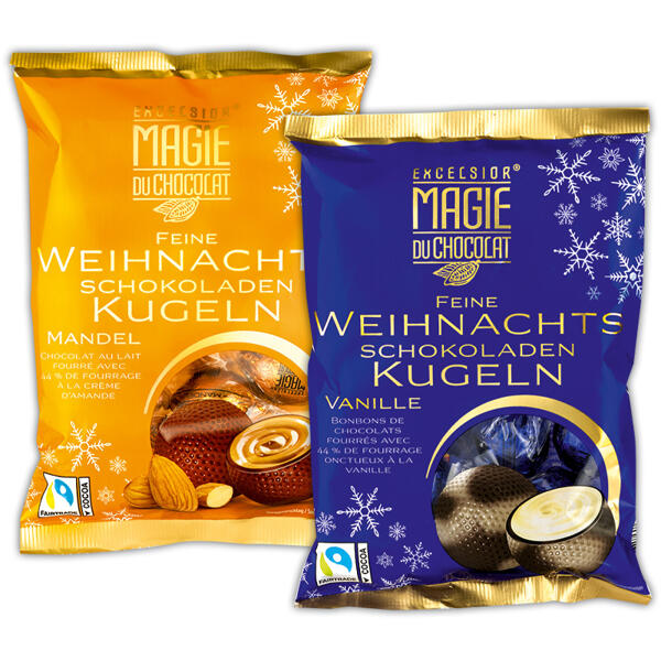 Feine Weihnachts Schokoladen Kugeln