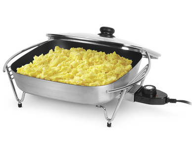 Kitchen Living Stainless Steel Electric Skillet