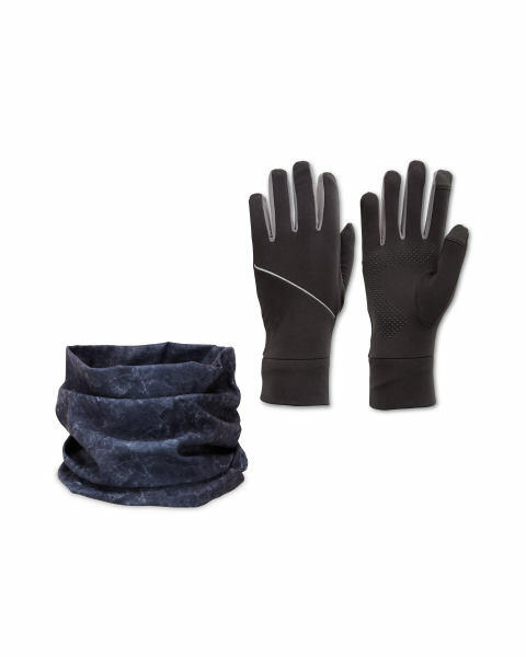 Crane Grey Glove & Snood Set