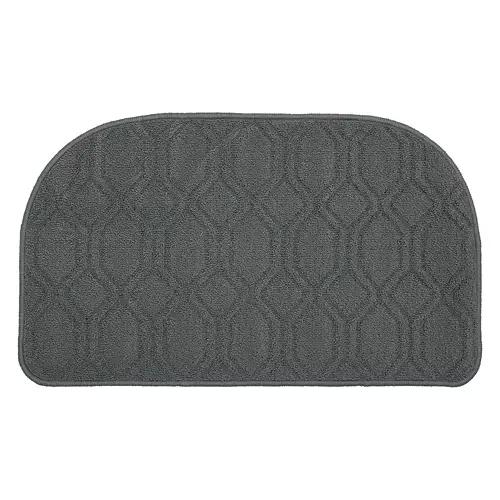 20" x 34" Slice Shaped Kitchen Accent Rug - Gray Polygon