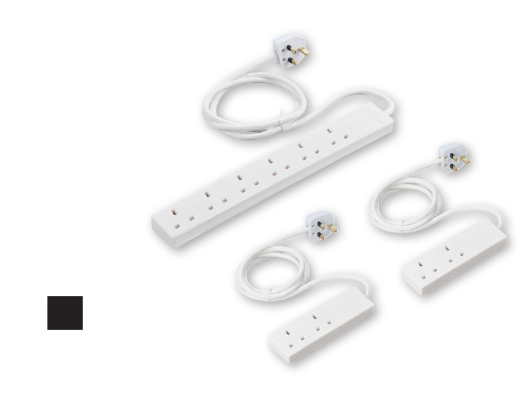POWERFIX(R) 2 and 6-Socket Extension Lead