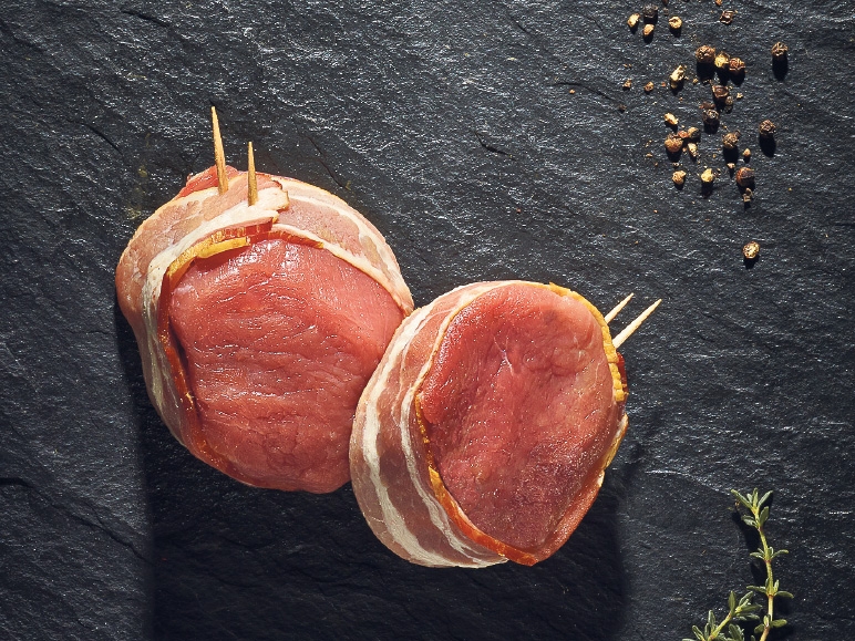 Médaillons de porc au lard