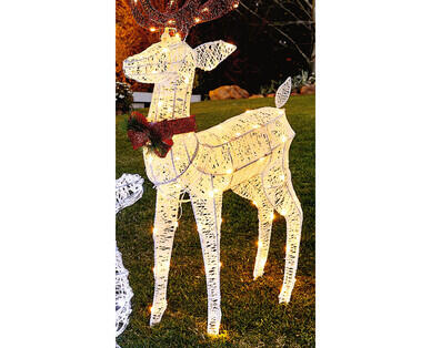 LED Solar Glitter Reindeer Light