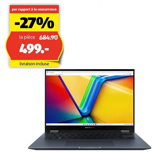 ASUS Ordinateur portable Vivobook S 14 Flip 14" (35.6 cm), TN3402YA-LZ473W, 90NB1111-M00MB0