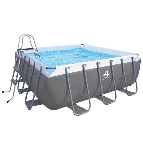 AVENLI Piscina tubolare in acciaio quadrata 300 x 300 x 100 cm con pompa filtro da 800 galloni