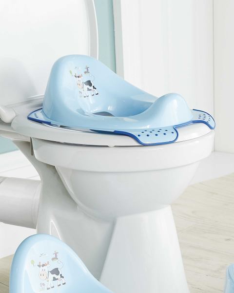 Childrens Farm Blue Toilet Seat