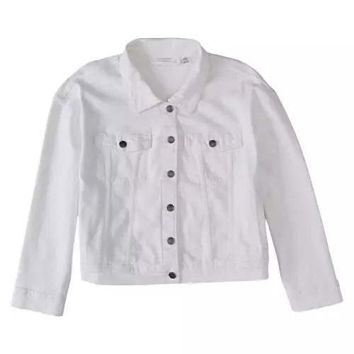 Ladies Denim Jacket - White, L