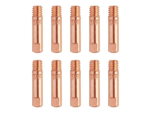 Tips or nozzles for flux-cored wire welders