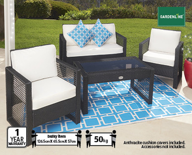 WICKER OUTDOOR SETTING 4PC