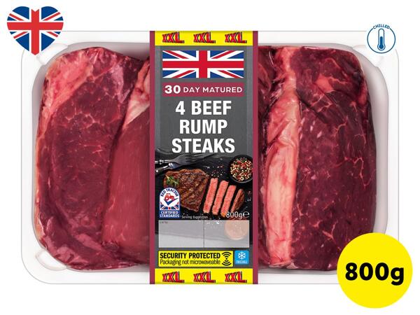 XXL 4 British Beef Rump Steaks