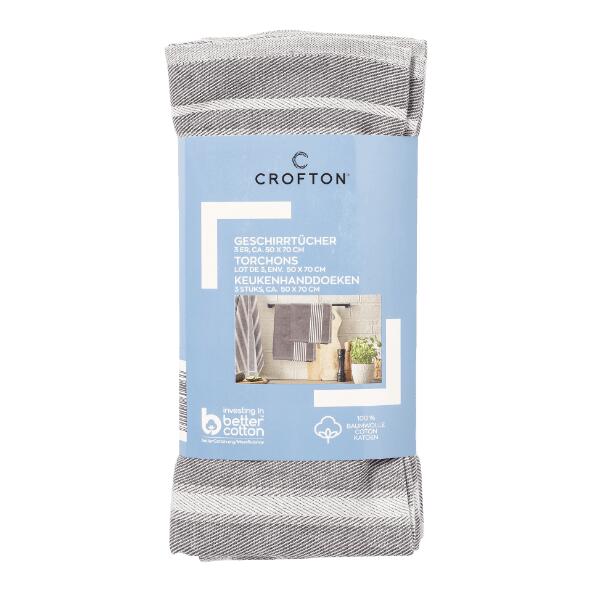CROFTON(R) 				Jacquard-Küchenhandtücher, 3 St.