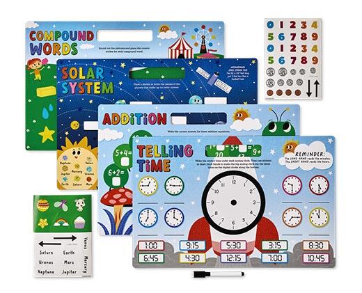 The Clever Factory 
 4-Pack Write and Wipe Learning Boards