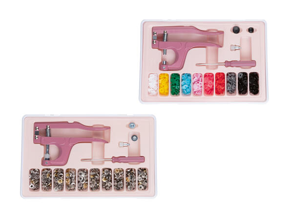 Set de boutons-pression avec pince, 109 pièces