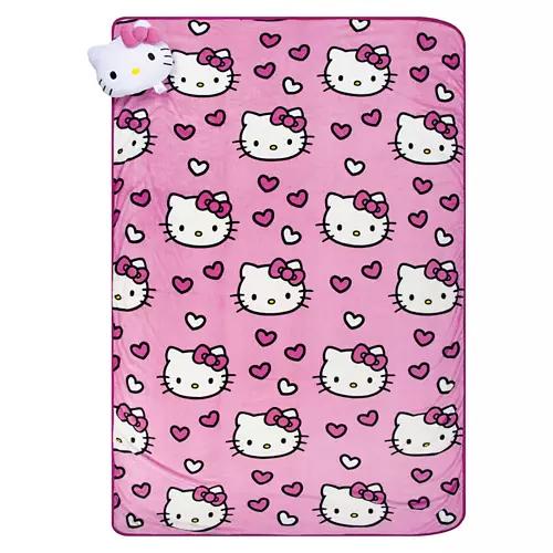 Kids Pillow & Blanket Set - Hello Kitty