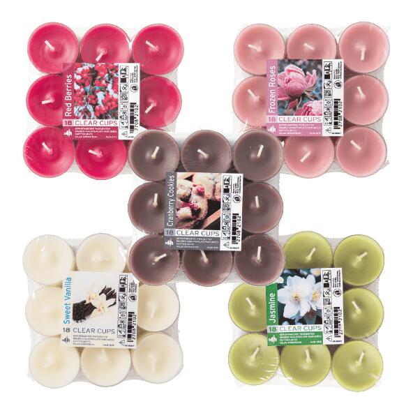 Bougies chauffe-plat parfumées, 18 pcs