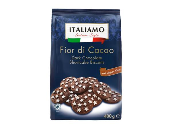 Dark Chocolate Shortcake Biscuits
