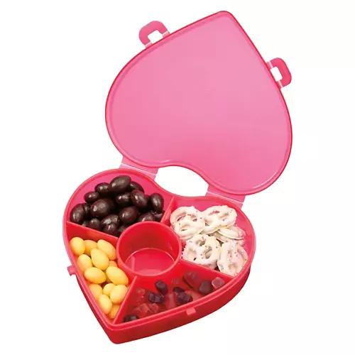 Heart Shaped Snackle Box, Red