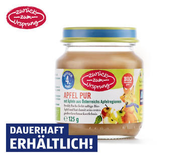ZURÜCK ZUM URSPRUNG Bio-Fruchtbrei Apfel pur