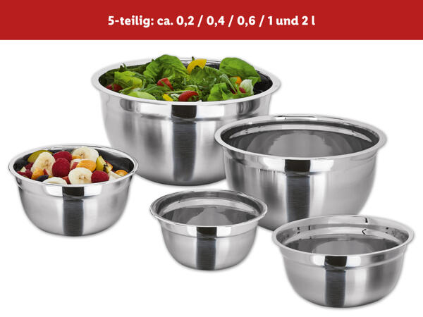 Edelstahl-Schüssel-Set