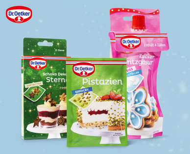 DR. OETKER Schoko Dekor Sterne/Pistazien/Spritzglasur