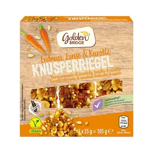 GOLDEN BRIDGE GOLDEN BRIDGE Protein Linsenriegel, Linse Karotte