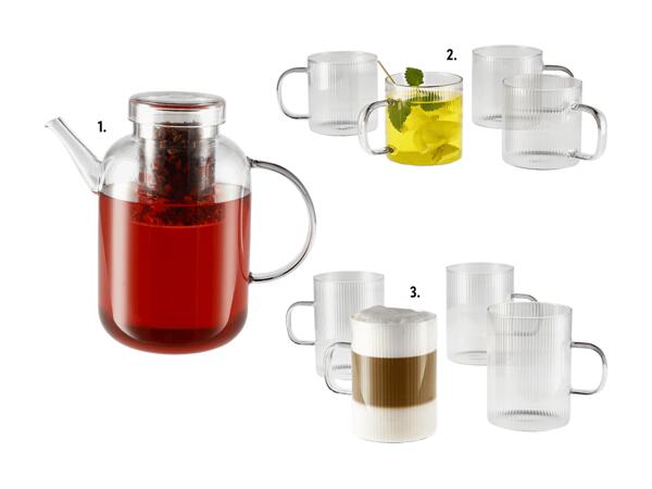 Théière/set de tasses à thé/set de tasses à cappuccino, 4 pièces