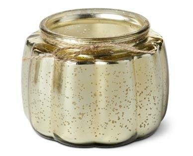 Huntington Home 
 Mercury Glass Pumpkin Candle