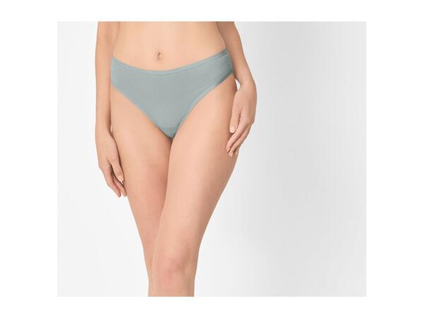 Ladies' Green, Blue and Grey Briefs - 5 Pack
