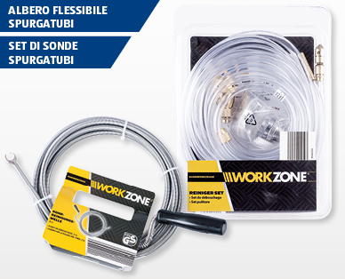 Albero flessibile spurgatubi/Set di sonde spurgatubi WORKZONE(R)