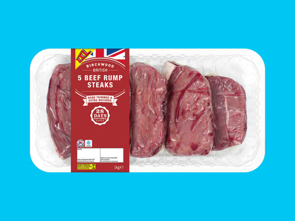 Birchwood 5 British Beef 28-Day Matured Rump Steaks