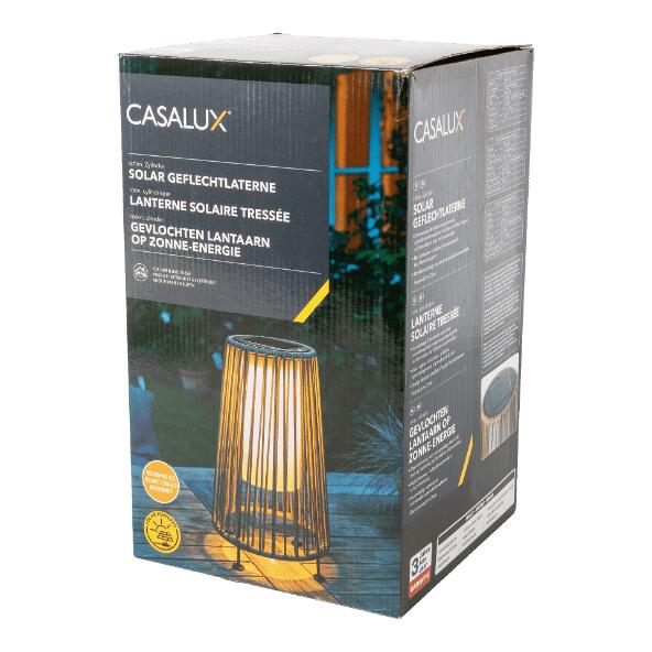 CASALUX(R) 				Geflochtene Laterne mit Solarenergie