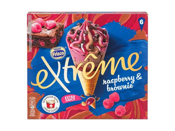 Cornetti Extrême Frisco Raspberry & Brownie (azione valida solo nella Svizzera tedesca e in Ticino)