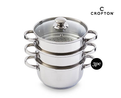 3pc Stainless Steel Steamer Set