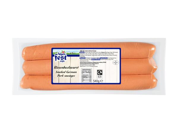 Smoked German Pork Sausages