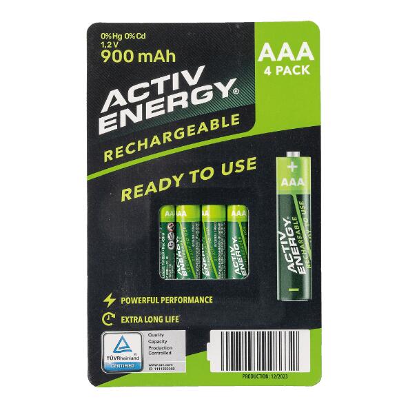 ACTIV ENERGY(R) 				Aufladbare Batterien, 4 St.