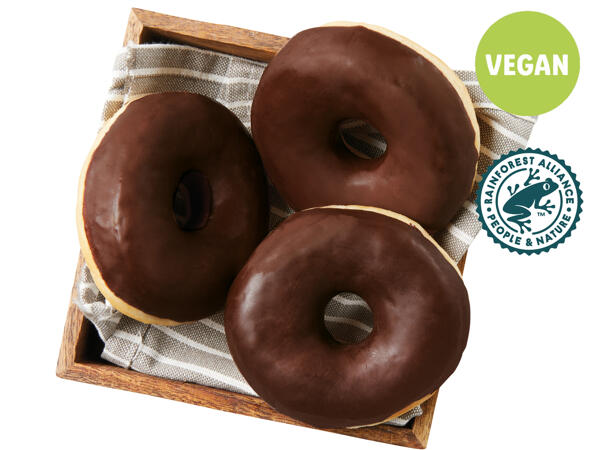 Donut mit dunkler Schokolade