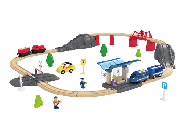 Playtive Wooden Train Set