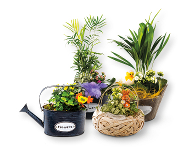 Bepflanztes Osterarrangement