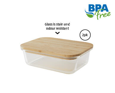 Glass Containers with Bamboo Lids