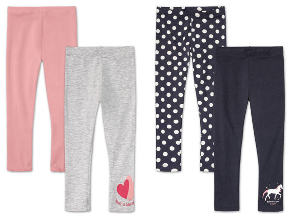 Mädchen Leggings, 2 Stück