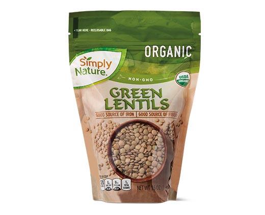 Simply Nature Organic Green or Red Split Lentils