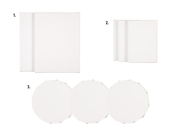 Lot de mini toiles