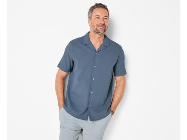 Men's Seersucker Casual Shirt