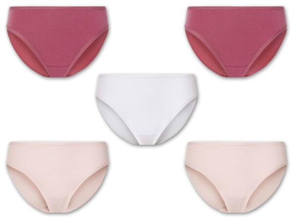 Damen Slip mit Spitze/Hipster, 5 Stück
