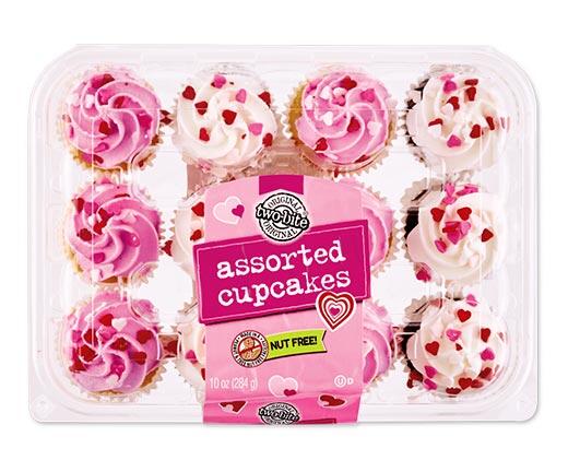 Two-bite 
 Valentine's Day Mini Cupcakes