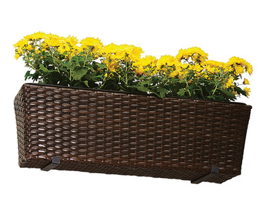 Gardenline Rattan-Style Rectangular Planter