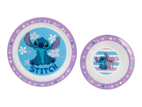 Disney Stitch Purple Tableware Set - 3 Piece Set